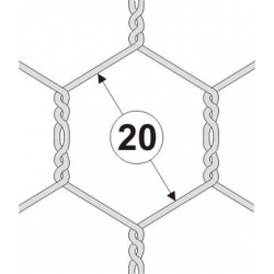 Siatka heksagonalna ocynkowana H=1000 mm Ø0,7 mm oczko 20 mm rolka 50 mb